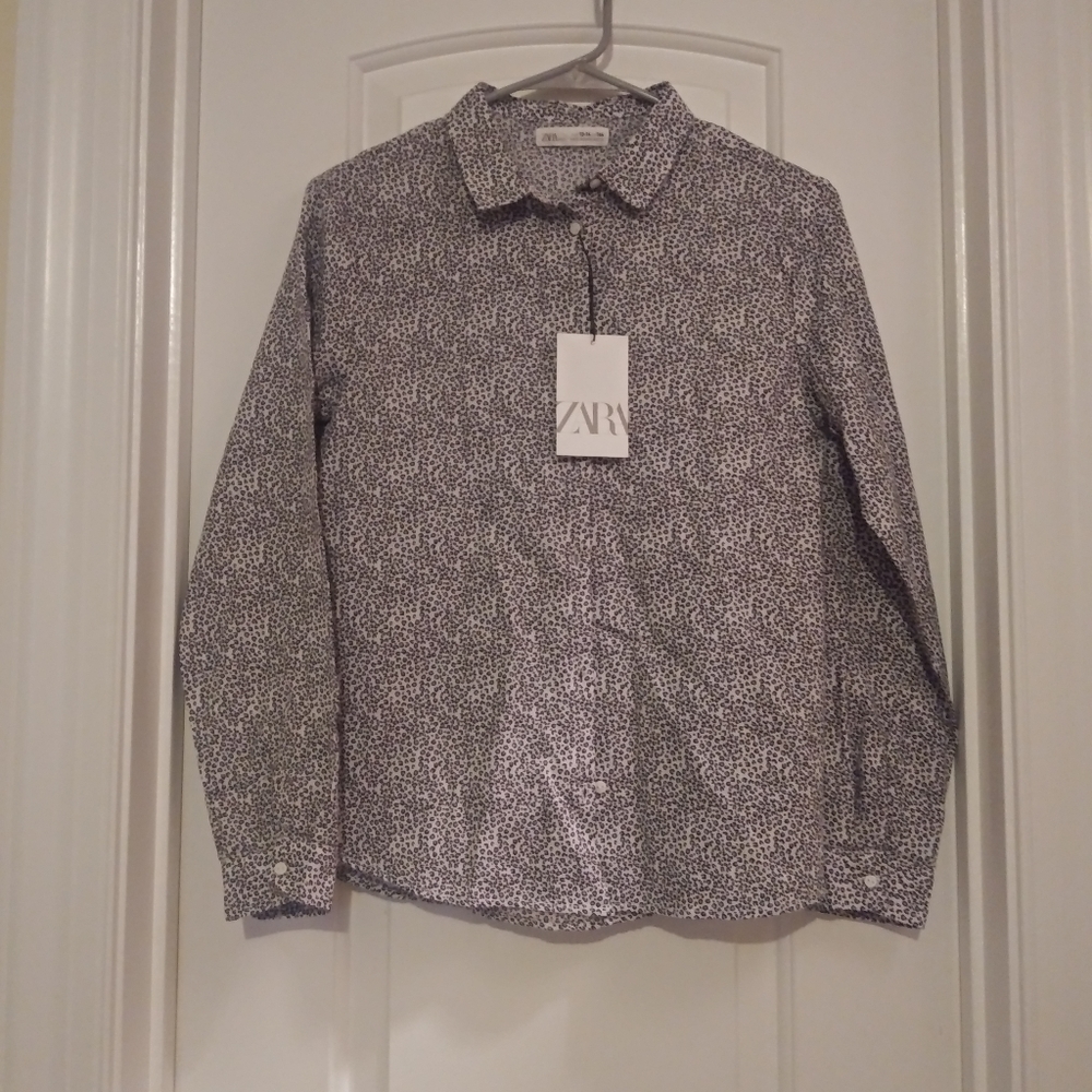 Zara Kid leopard cotton shirts14